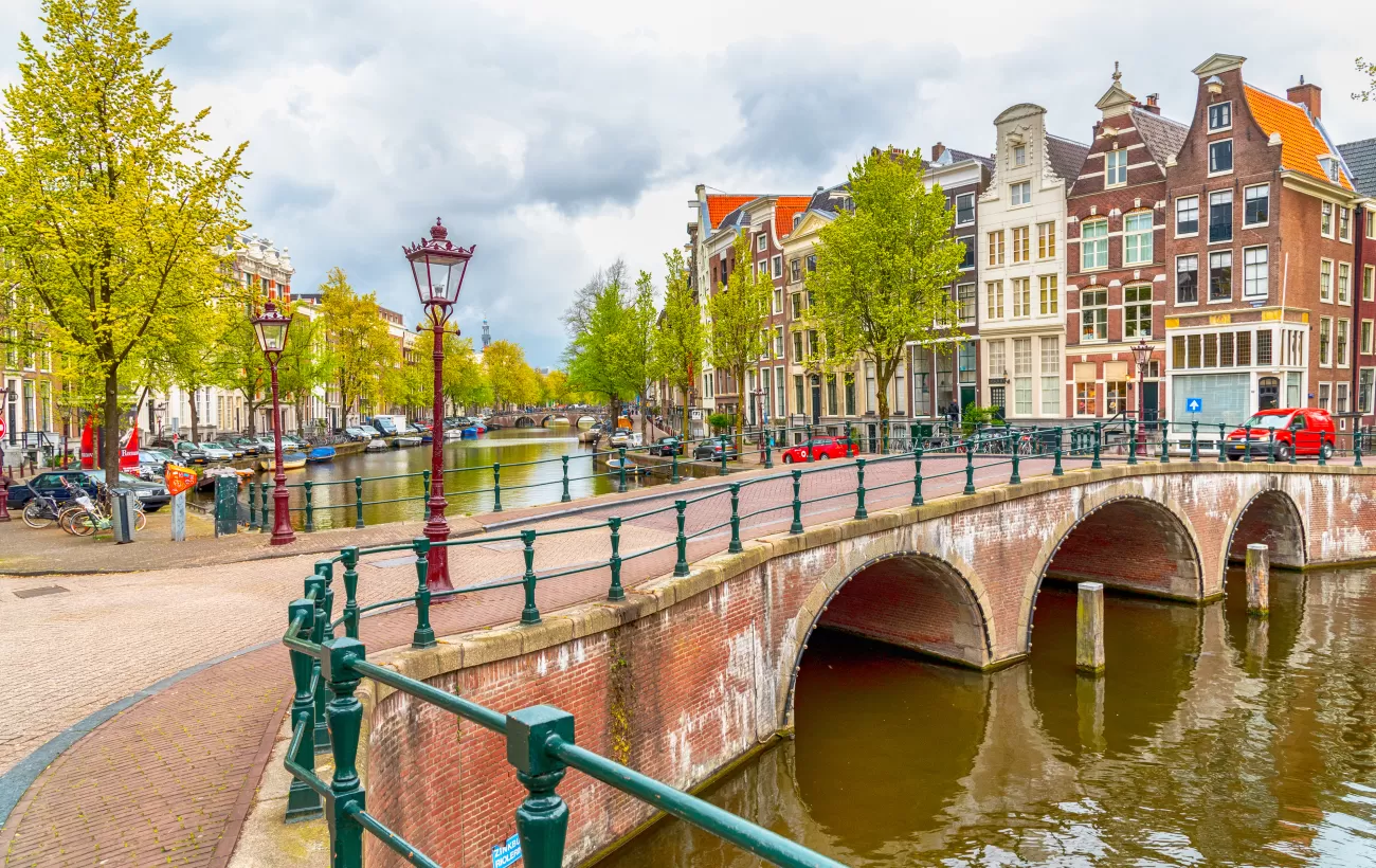 Stroll through the romantic streets of Amsterdam