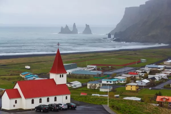 The charming village of Vík, Icleand