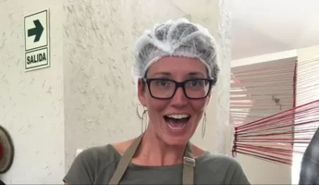Doesn't the hairnet look really great on me?