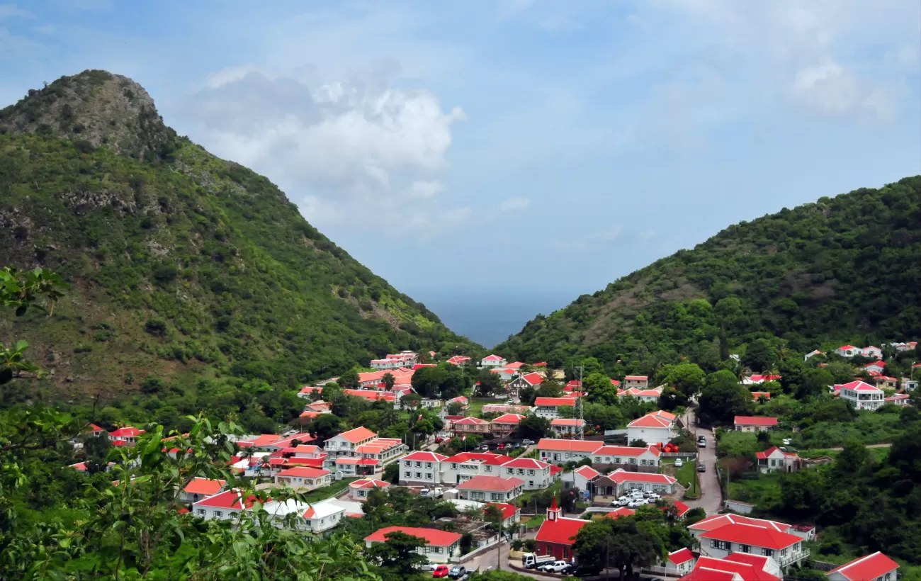 Hike the lush green hills of Saba