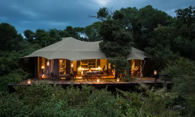 Intimate luxury at the Mara Plains Camp