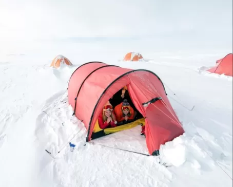 Tent at South Pole Camp. Courtesy Christopher Michel, Antarctic Logistics & Expeditions