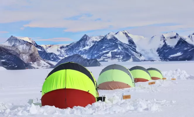 Union Glacier Camp. Courtesy Glenn Singleman, Antarctic Logistics & Expeditions