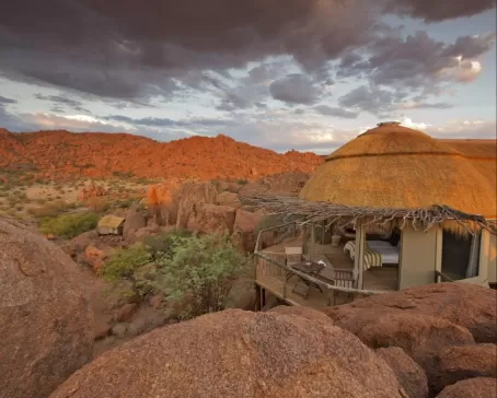 Enjoy the privacy of your thatch suite in Damaraland