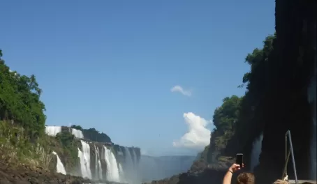 The falls from below