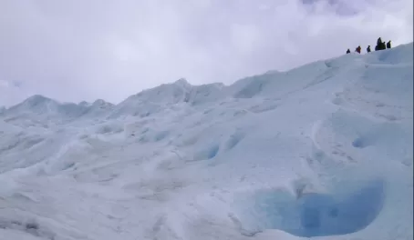 Walking on the glacier