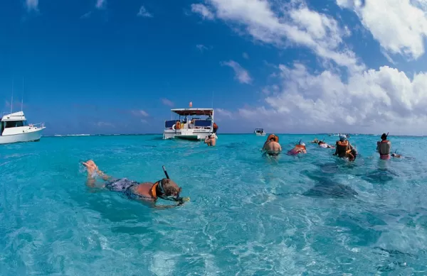 Snorkelling the warm waters