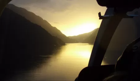 Chopper ride at sunset