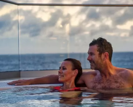 Relax in the jacuzzi onboard MS Polarlys