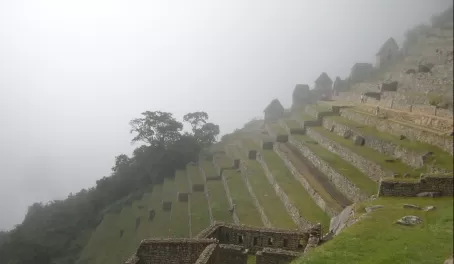 Machu Picchu in the morning clouds