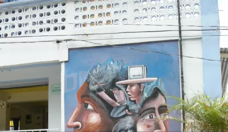 One of many murals in San Juan