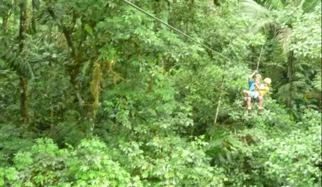 Day 7: ziplining out to the tree platform