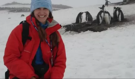 First Gentoo penguin encounter at Aitcho (pronounced H.O.)