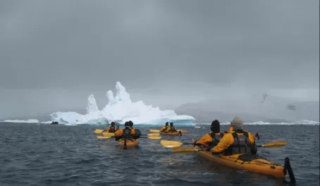 Sea kayaking in Antarctica.  Beautiful.