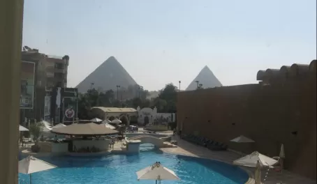 View from our hotel room in Cairo!