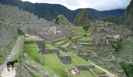 first sight of Machu Picchu