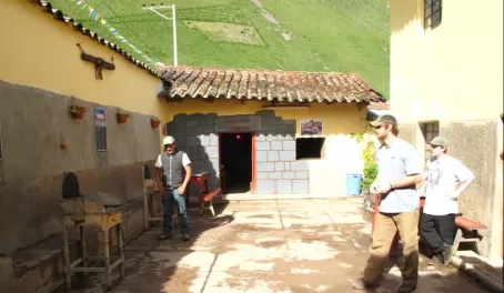 Playing darts in the Sacred Valley