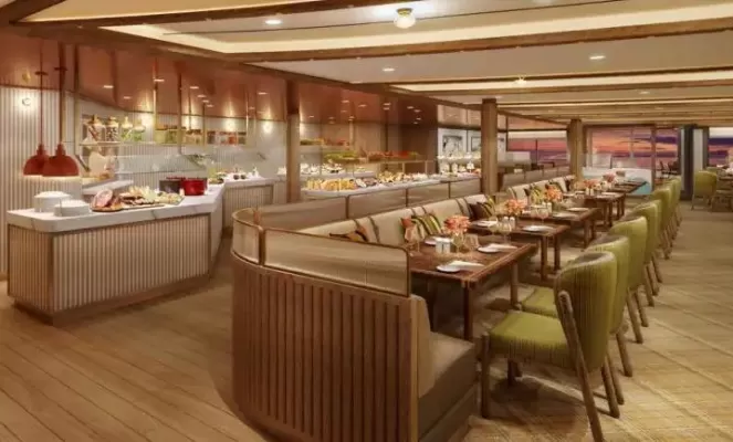 The Seabourn Venture Dining Area
