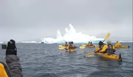 Our first kayaking in Antarctica!! 
