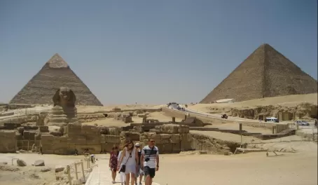Pyramids outside of Cairo