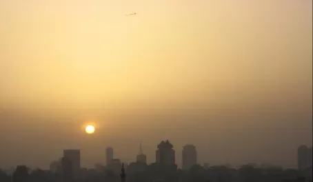 Sunset over the city of Cairo