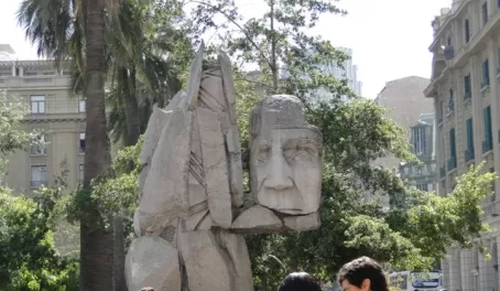 great statue we saw while walking in Santiago