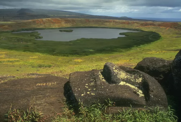 Beautiful landscape of Chile\s Easter Island