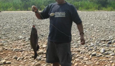 Richard caught a fish