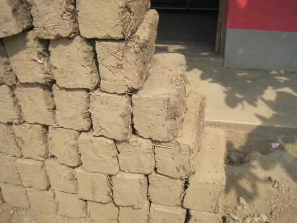 Mud clay bricks for home construction