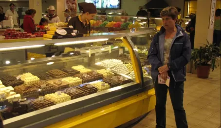 Checking out the chocolate counter (one of many)