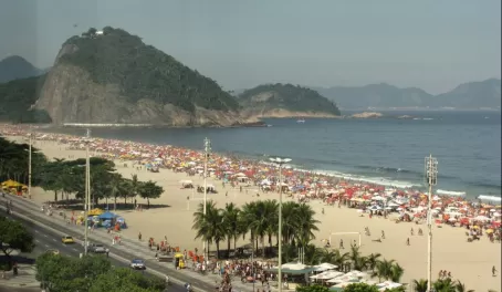 Rio: Copacabana beach as viewed from the room