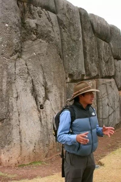 Marco explaining the Sacsayhuaman site.