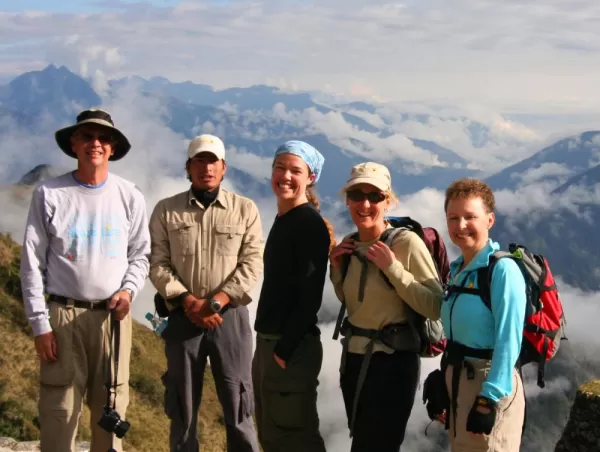 There are many opportunities for group pictures as you hike the Inca Trail on your Peru trip
