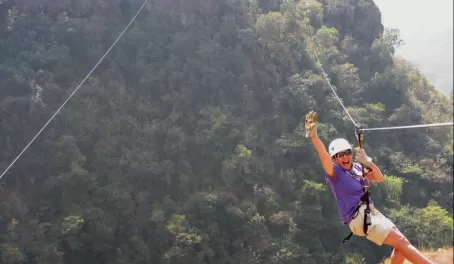 Kristen on the Zip Line.  See You On The Other Side!