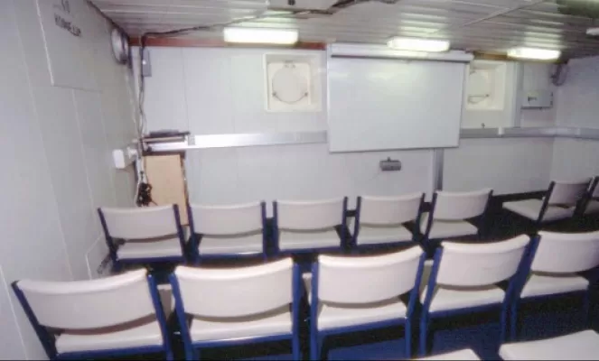 Seating for all passengers in the Lecture Room