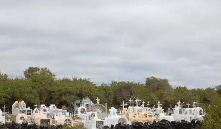 another shot of a cemetary on Isabela.