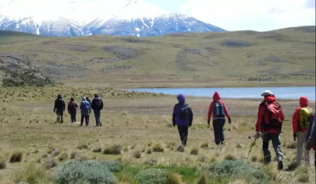 A hike in Torres del Paine Park