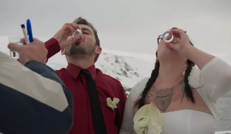 Antarctica. Wedding in ice