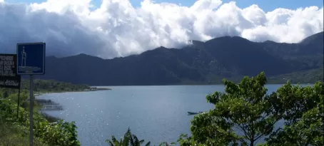Walking by Lake Atitlan