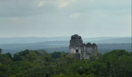 Exploring the ruins of Tikal