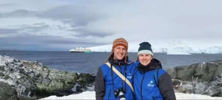 A photo of us in Antarctica for the first time!