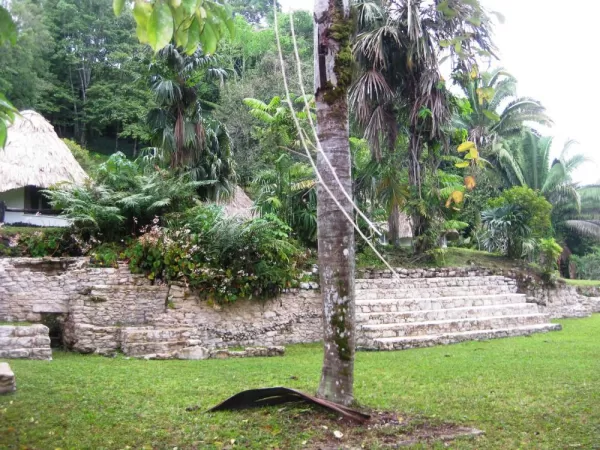 The excavated mayan residence on the grounds of Pooks Hill