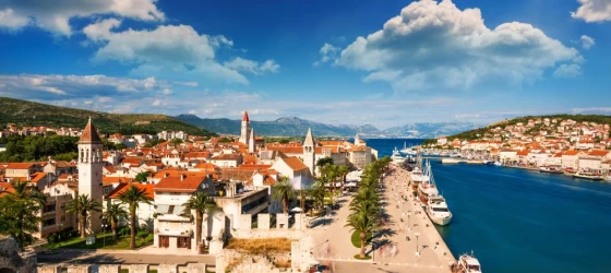 Beautiful view from Trogir fortress, Croatia