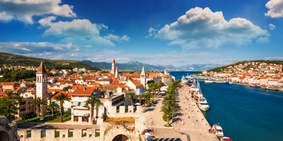 Beautiful view from Trogir fortress, Croatia
