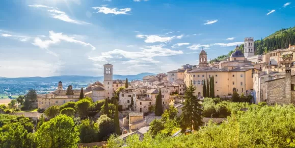 Panoramic view of the historic town of Assisi