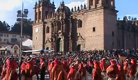 Children dancing in front of La Catedral.