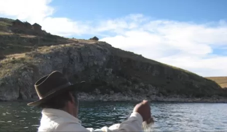 Fishing on the shores of Ticonata Island - Lake Titicaca