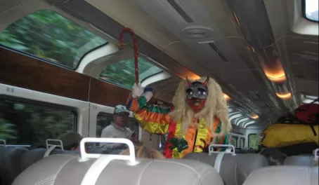 Creepy trickster clown show on train ride back from MaPi