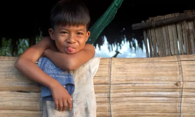 A young member of the Huaorani Community