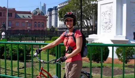 I rented a bike and rode it rhough Buenos Aires